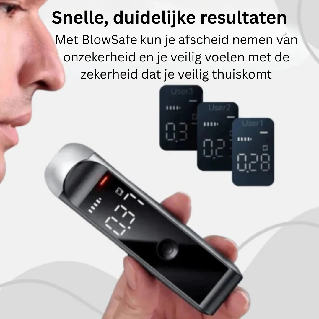 BlowSafe™ | Alcoholtester | Ken je promillage vóór het rijden