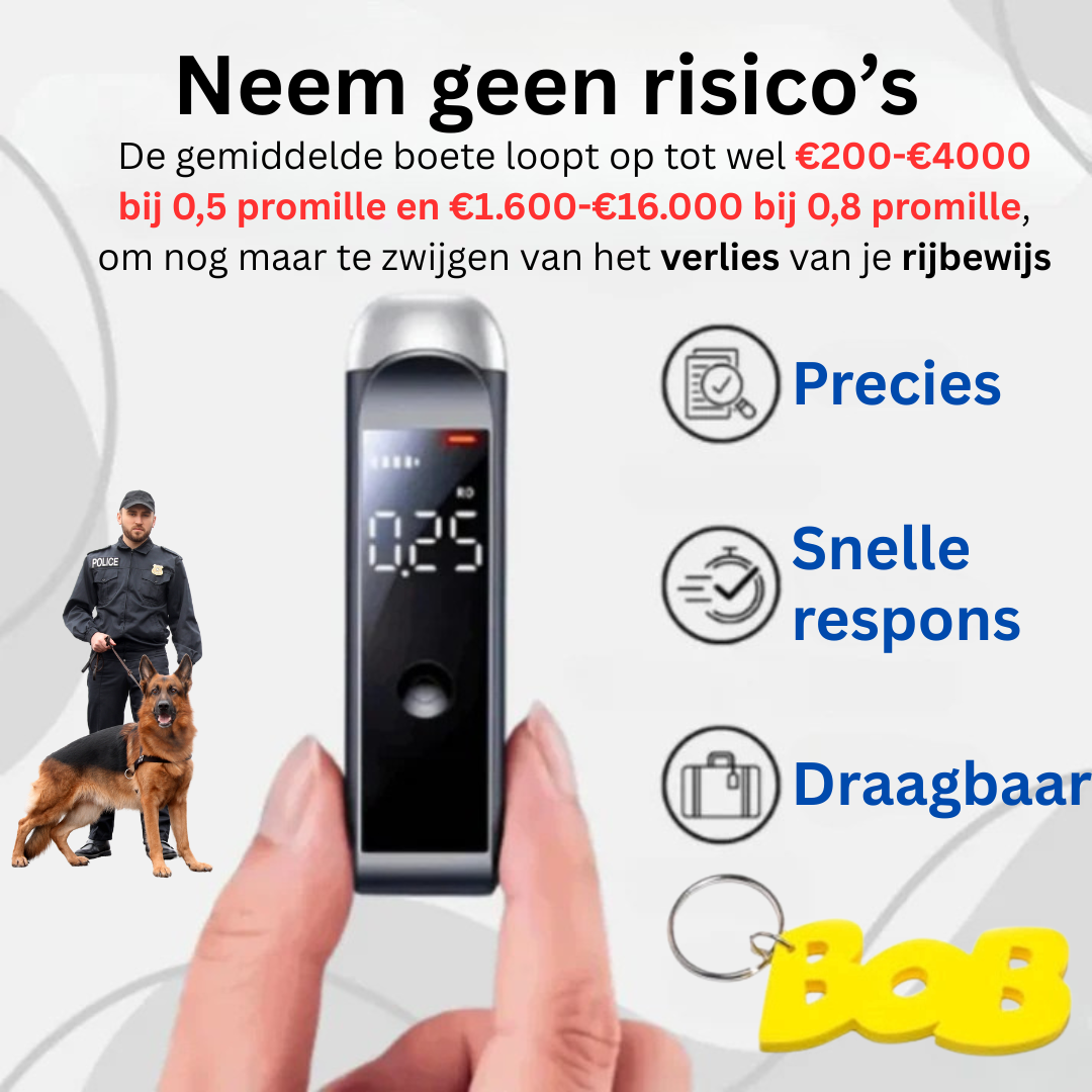 BlowSafe™ | Alcoholtester | Ken je promillage vóór het rijden