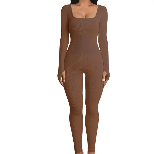 Yséna – Geribbelde jumpsuit