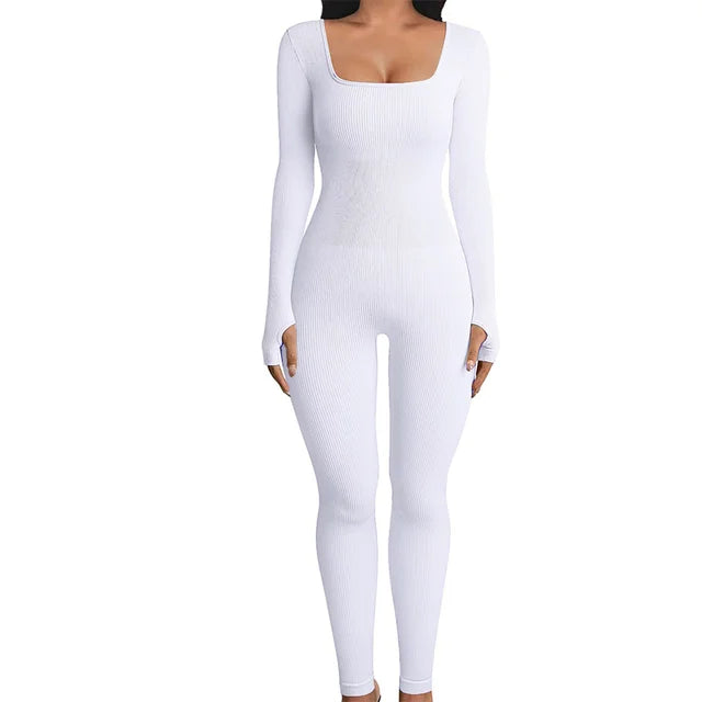 Yséna – Geribbelde jumpsuit