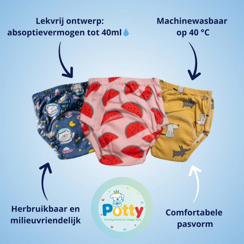 Potty™ Trainingsluiers - zindelijkheid makkelijk gemaakt