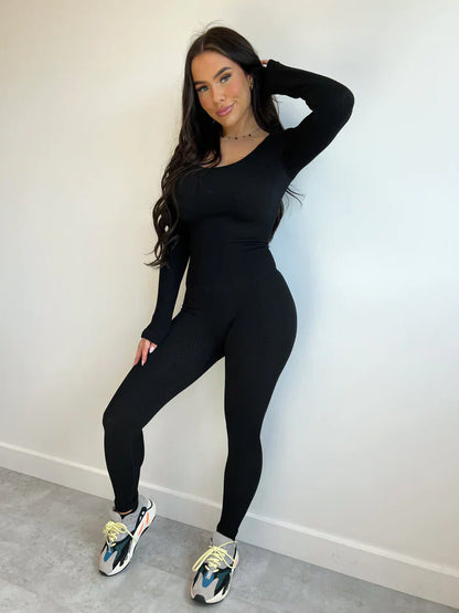 Yséna – Geribbelde jumpsuit